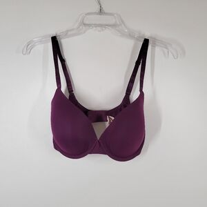 Victoria's Secret Plum Purple Lined Demi Convertible Strap Tshirt Bra Size 32DD